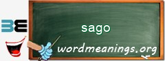 WordMeaning blackboard for sago